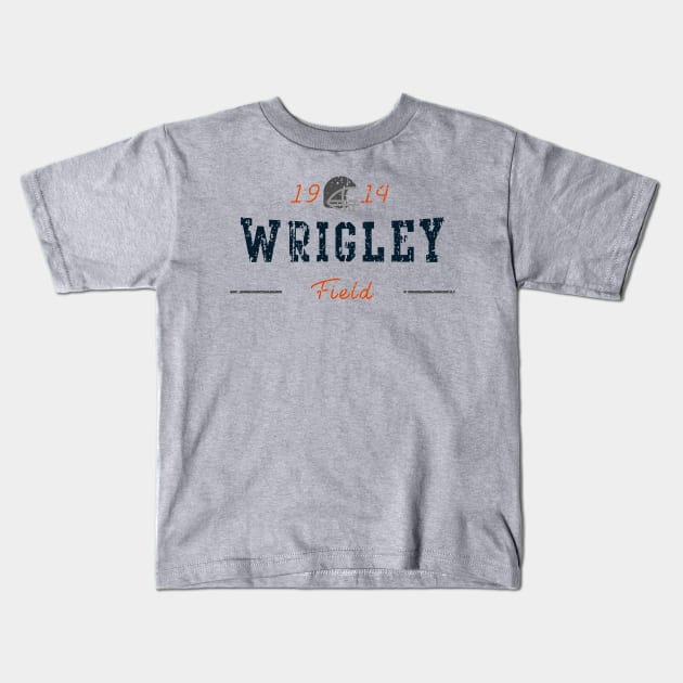 Wrigley Field Kids T-Shirt by HomePlateCreative